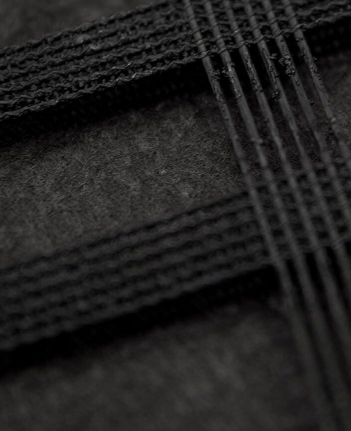 up close of black material