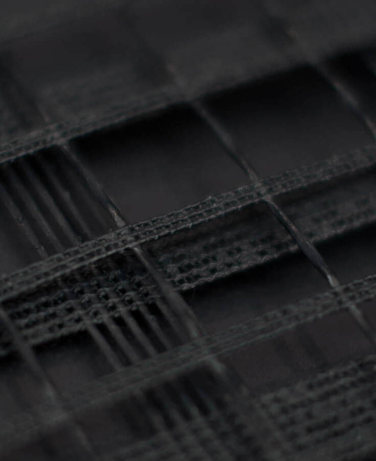 up close of black material