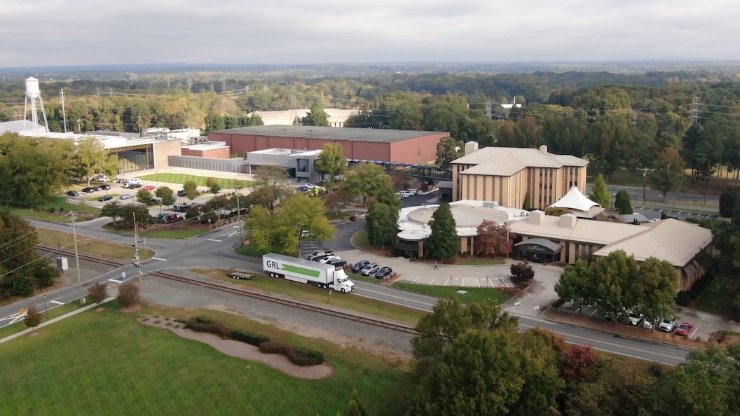 Aerial shot of Glen Raven corporate campus