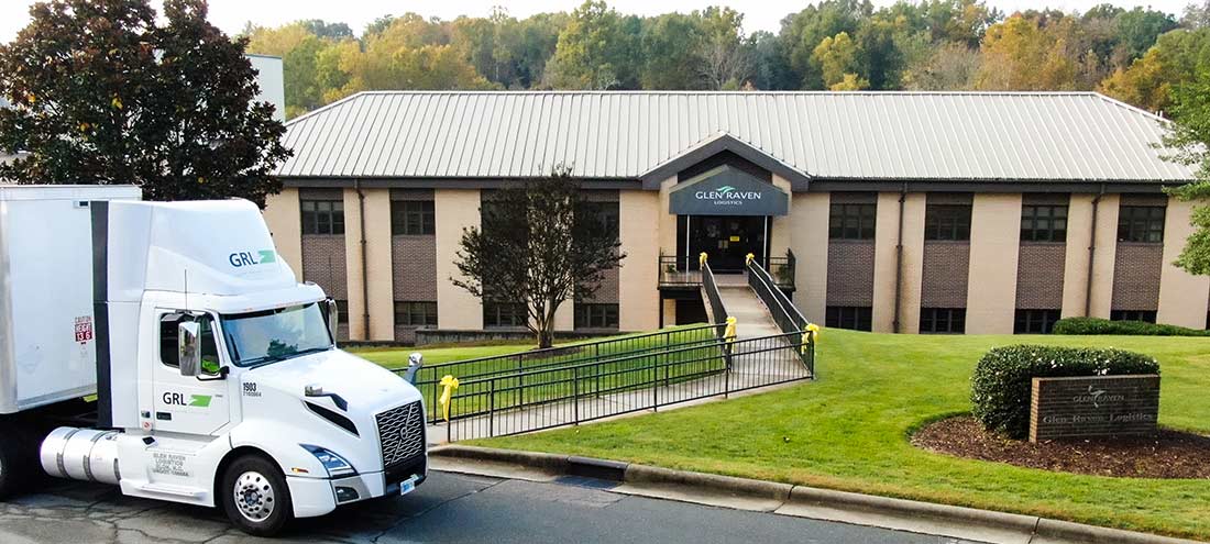 truck in front of glen raven facility