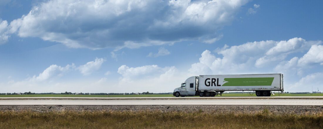 Glen raven truck drives on a highway