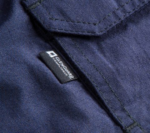 up close of a pocket on a Glen Guard shirt