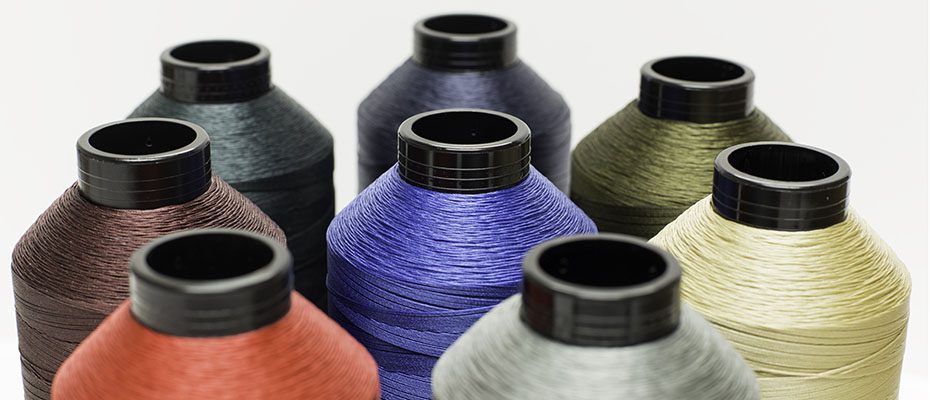 multicolored spools of thread