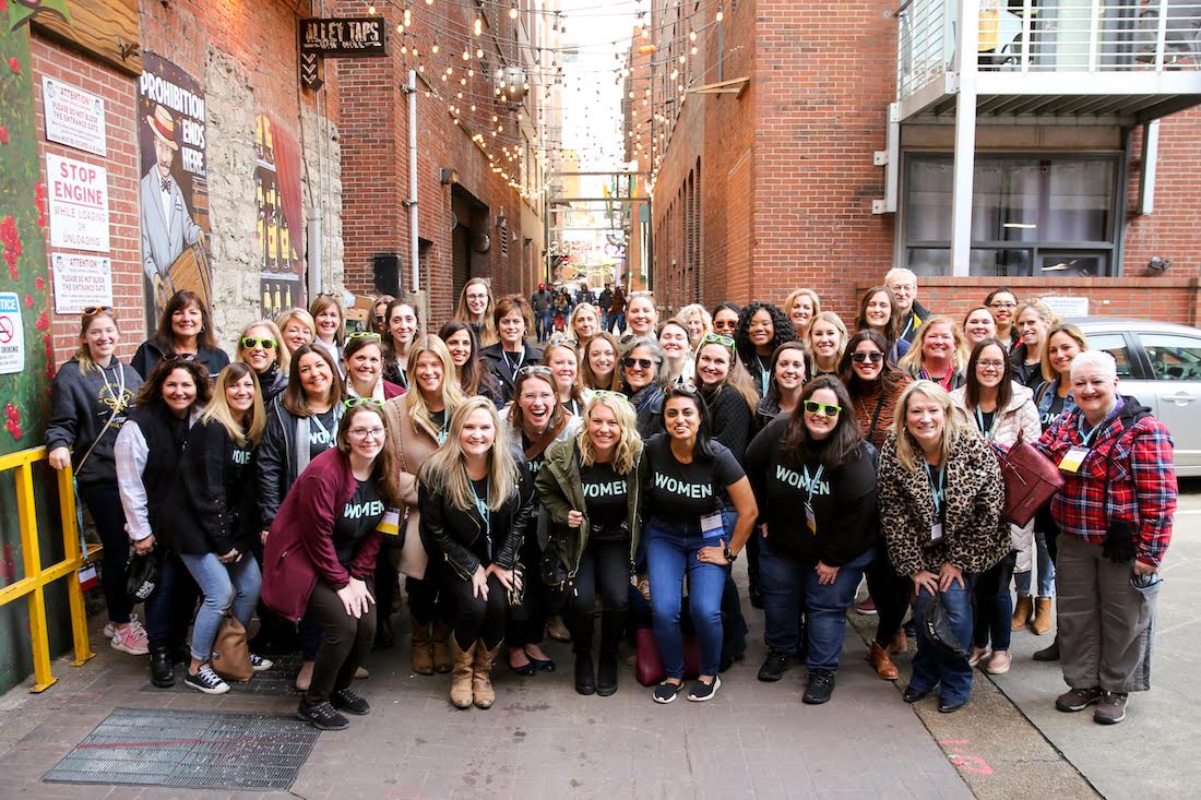 The women of Glen Raven pose for a group photo